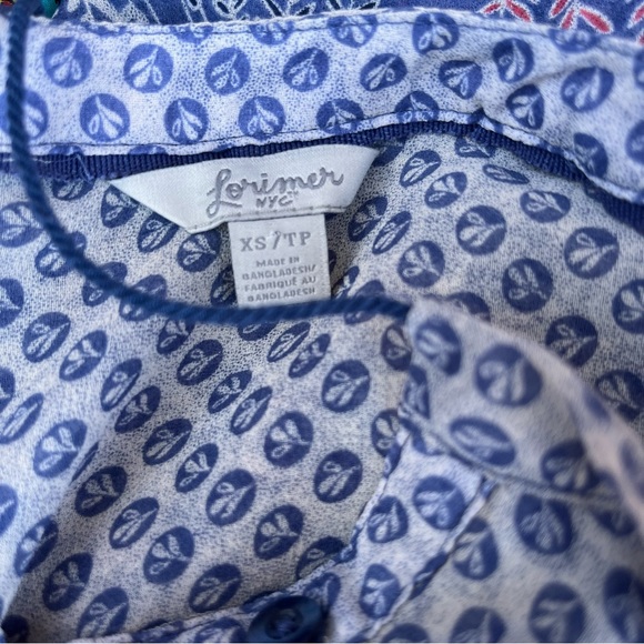 Lorimer NYC Semi Sheer Floral Print Sleeveless Boho Top With Tassels Womens XS - Picture 7 of 7